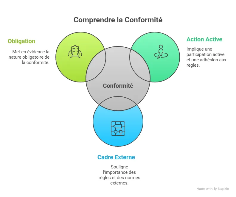 infographie pour comprendre le mot "comply"