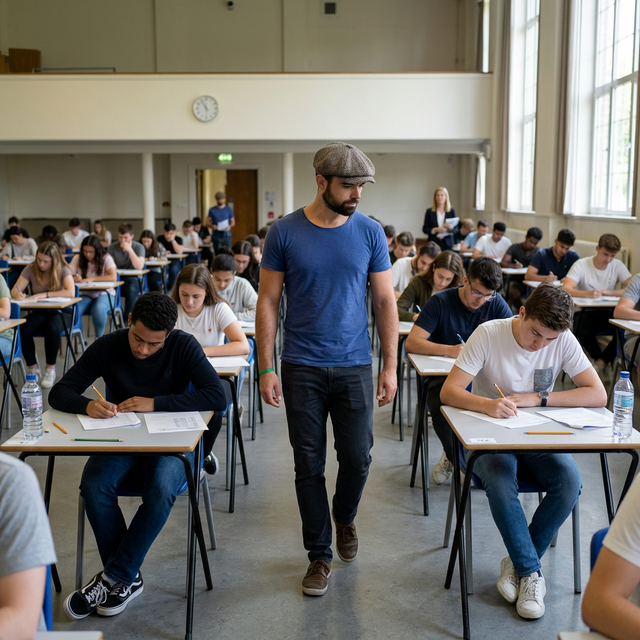 Tom surveillant un examen