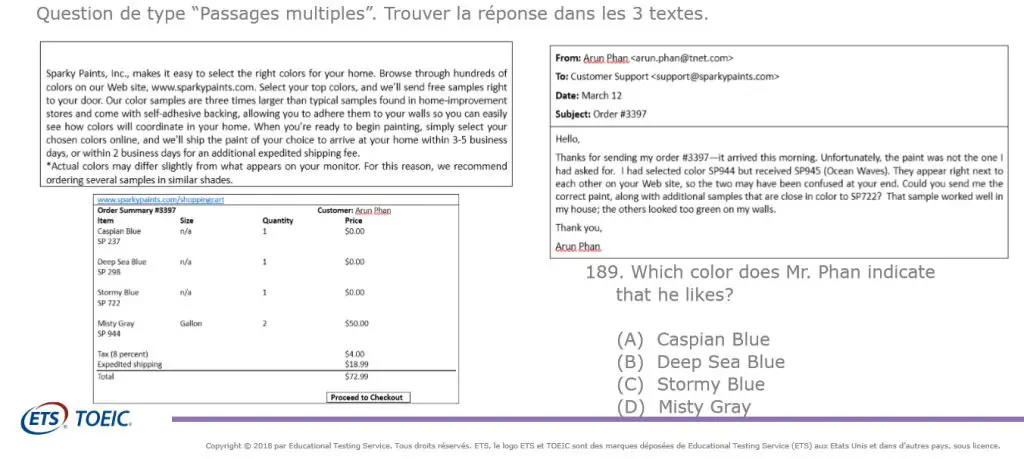 toeic passages multiples