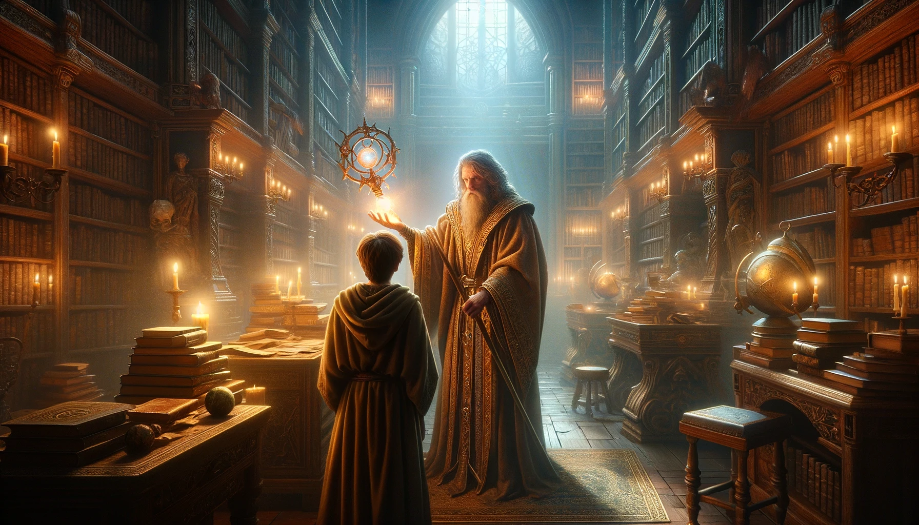 15 manières de dire "regarder" en anglais 2 magicien apprenti bibliotheque antique