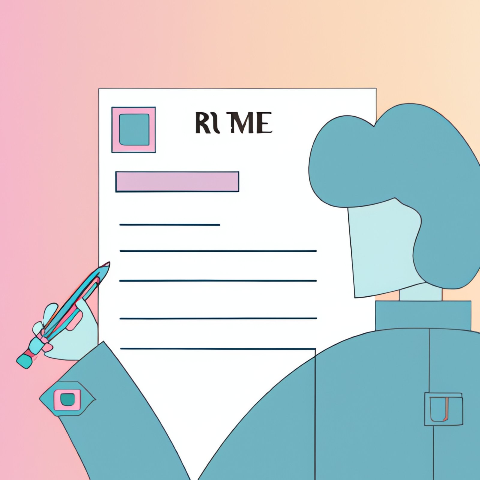 Bien écrire un CV et une lettre de motivation en anglais (2024). 1 homme-qui-écrit-un-cv