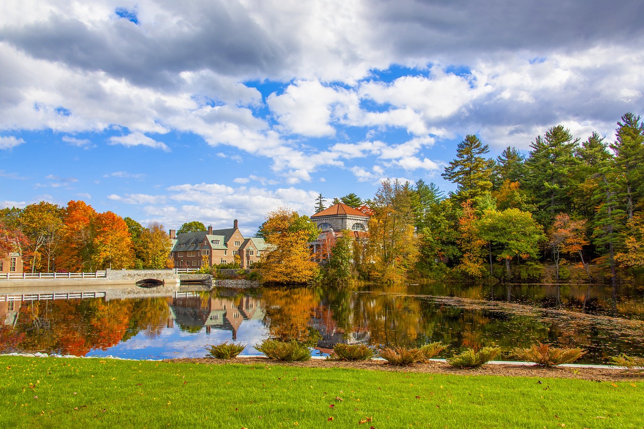 Paysage de New Hampshire en automne