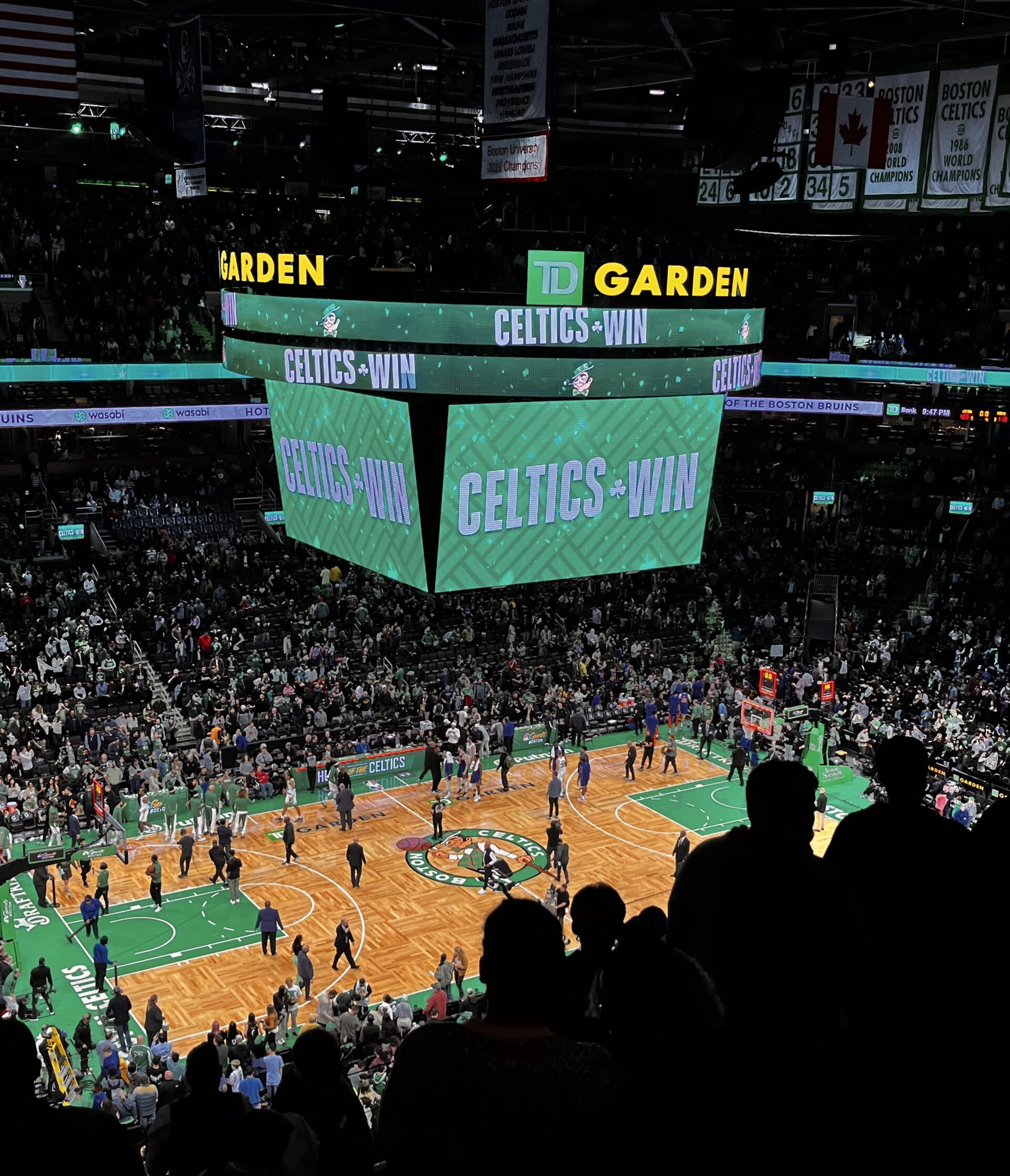 Victoire sur un match à domicile des Boston Celtics, pré-saison NBA 2023/2024.